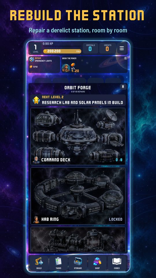 Work-in-progress screen: rebuild the station